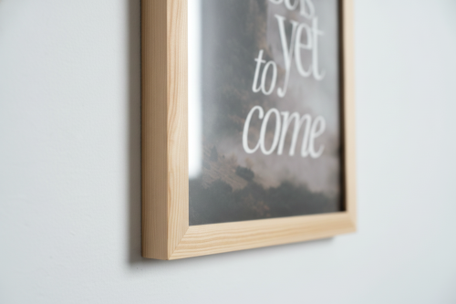 فريم The Best Is Yet To Come بإطار خشبي طبيعي | لو...