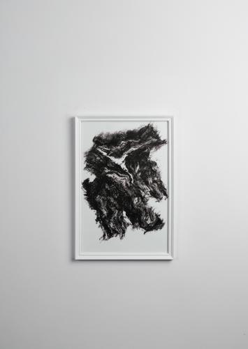 لوحة Monochrome Flow | فن تجريدي بالأبيض والأسود ب...