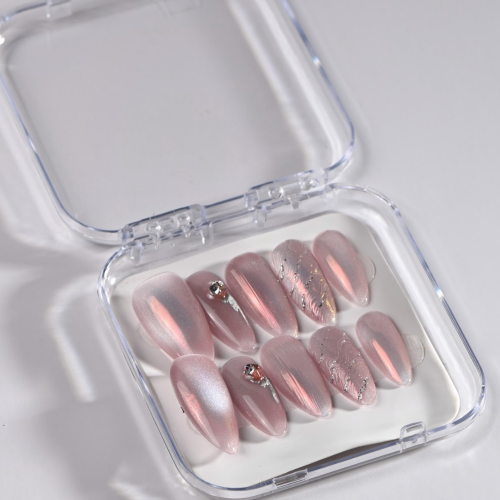 Artificial evening nails, shiny, free, N34