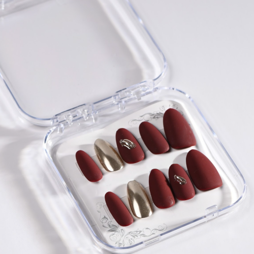Trend Dark Burgundy N12 Press-On Nails