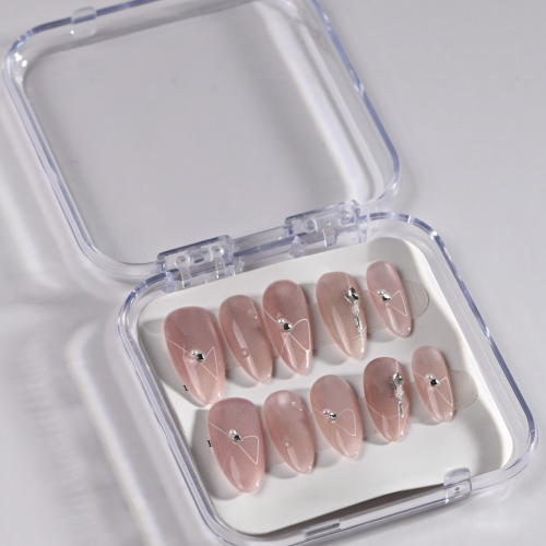 Luxury Crystal Blush N7 Press-On Nails