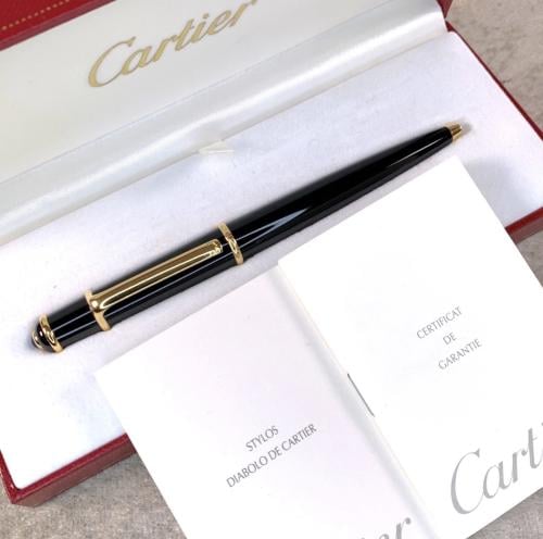 Cartier Diabolo Ballpoint | قلم كارتييه ديابولو – مطلي بالذهب – موثق 2007