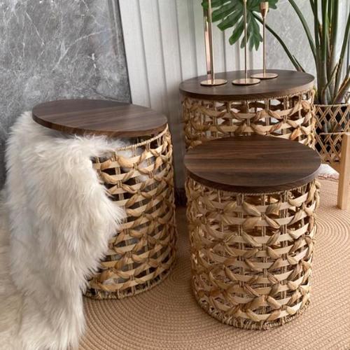 طقم طاولات خسف بأسطح خشب 5617