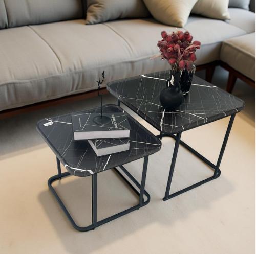 طقم طاولة مجلس اسود 6421-6