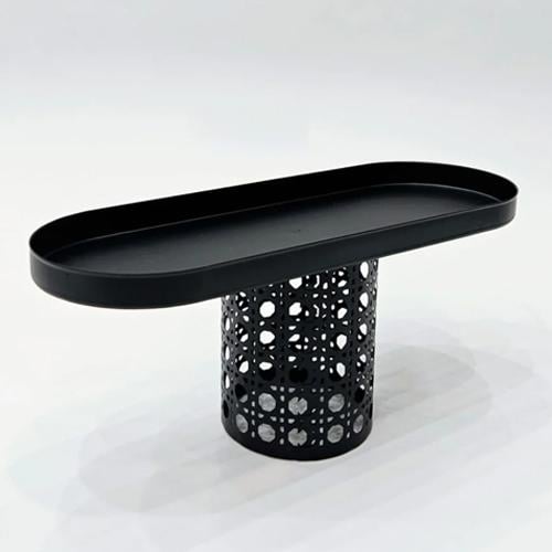 صحن تقديم معدن اسود بقاعدة 324573 بانوراما