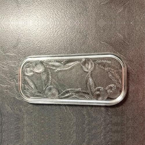 صحن تقديم زجاج بيضاوي قصير 3534