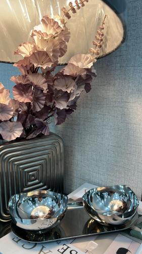 تباسي ستيل مع 2صحن فضي 13016