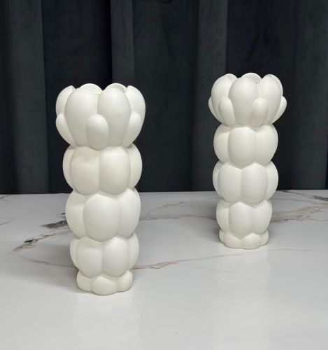 شمعدان ابيض سيراميك وردة 7848 الجوهرة