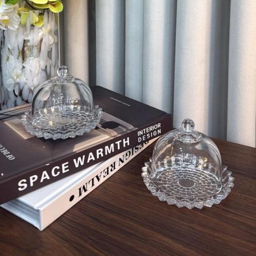 صحن تقديم زجاج بقاعدة 20009