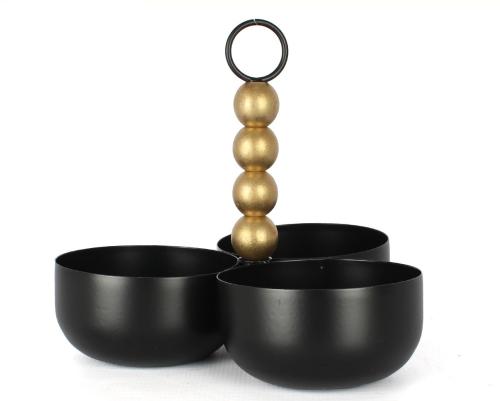 استاند تقديم ثلاثي اسود يد ذهبي 1361