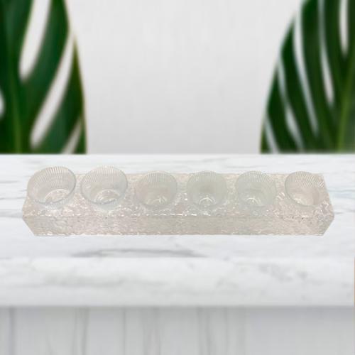 حامل فناجين اكريلك شفاف 6ق5319