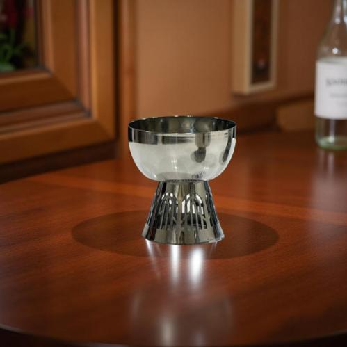 صحن تقديم بقاعده فضي 10068