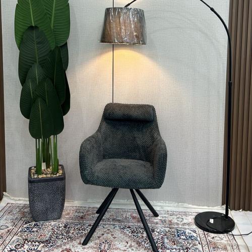 كرسي دوار قماش بوكليه