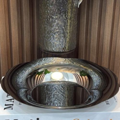 صحن ستيل هندي شكل وردة وسط 5327