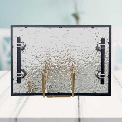 صينية تقديم اكرليك باطار معدني اسود