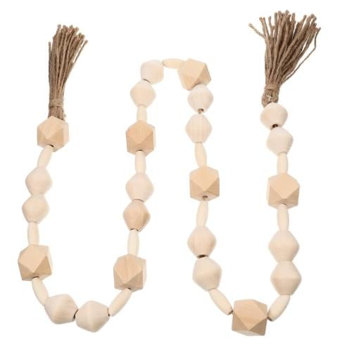 مسبحة خشب ديكور لون بيج 8946