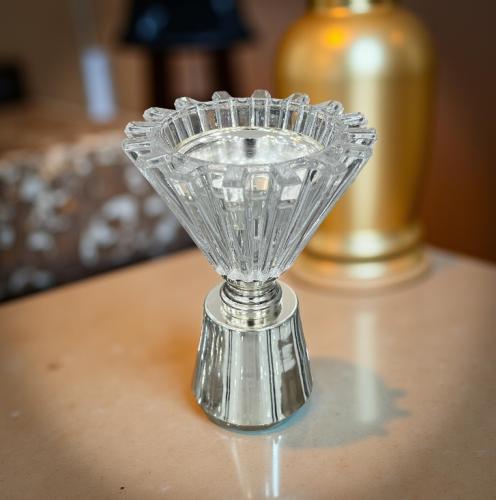 مبخرة زجاج على فضي 1000