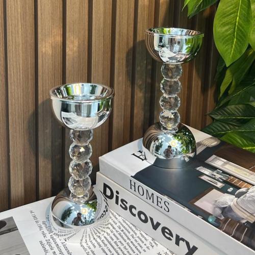 مبخرة فضي مع كريستال 01091