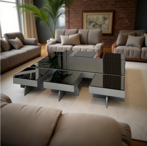 طاولة اكس ارضي رصاصي