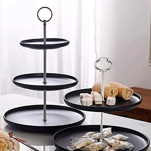 استاند تقديم حلويات 3 ادوار اسود 4612