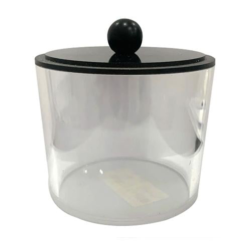 علبة بخور اكريلك شفاف بغطاء اسود 7031