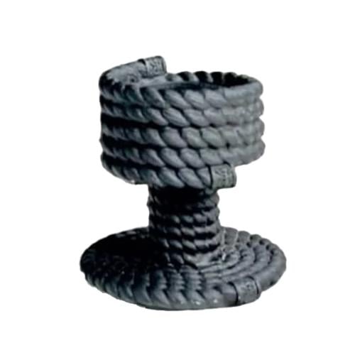 شمعدان بولي اسود شكل حبل قصير 4621