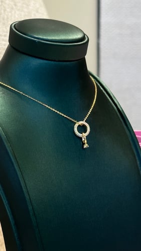 Ring pendant with a heart of Swarovski