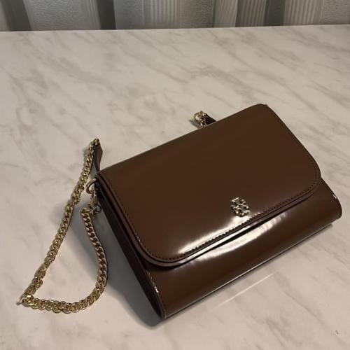 Tory Burch bag - shiny brown