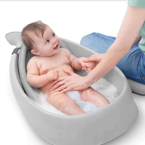 حوض استحمام بالحمالة الذكية وردي