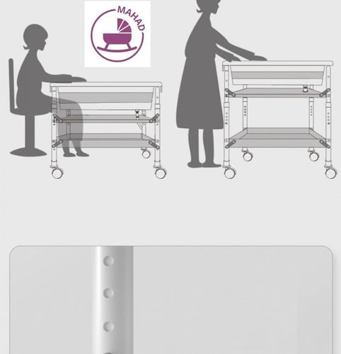 حوض استحمام وطاولة غيار