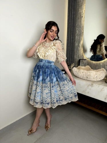 فستان مشجر بتصميم مميز