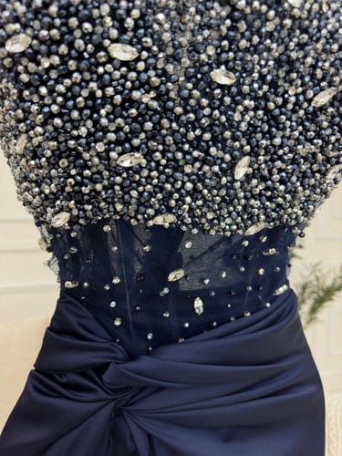 فستان سهره كحلي فخم