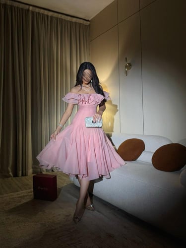 فستان نجد وردي