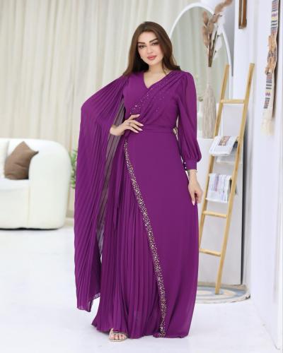 فستان شيفون تطريز