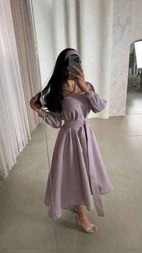 فستان عيد بلون جالكسي انيق