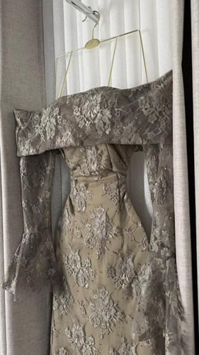 فستان العيد دانتيل مبطن