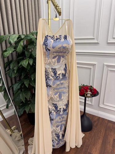 جلابية رمضانية باربي مطرز شيفون