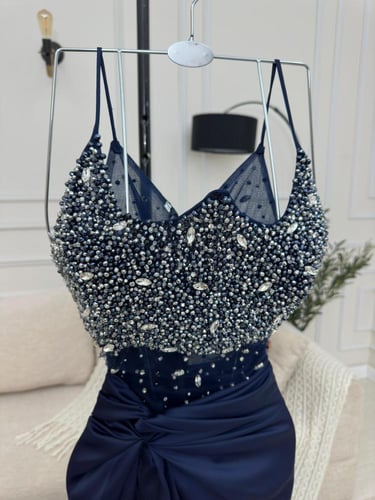 فستان سهره كحلي فخم