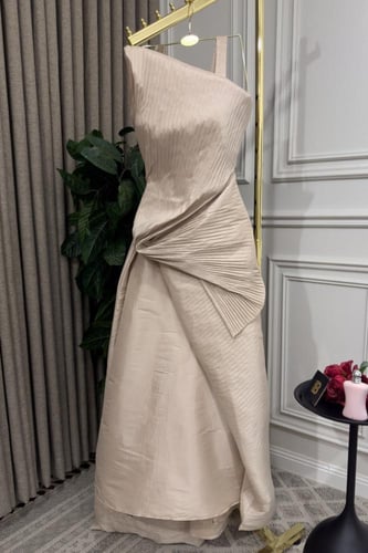 فستان بيج قماش كرنكر