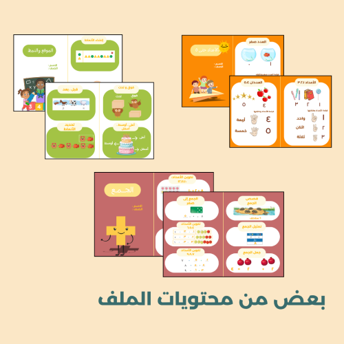 جميع مطويات الرياضيات للصف الأول الابتدائي - الفصل الاول