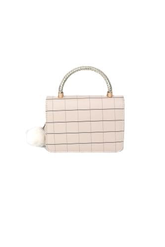 شنطة يد نسائية بيج من الجلد الصناعي – أناقة ناعمة...