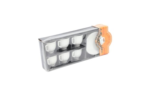 طقم قهوة بورسلين فاخر مع الصحون – 12 قطعة بتصميم أ...