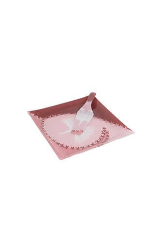 صحن تقديم الكيك الزجاجي الفاخر – تصميم أنيق يبرز ج...