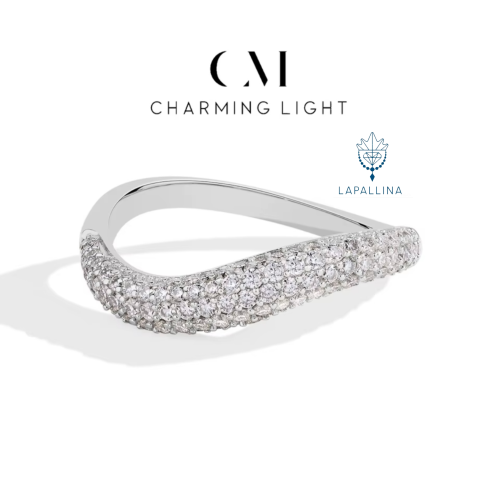 خاتم Charming كلاسيكي مرصع بألماسات المويسانيتي