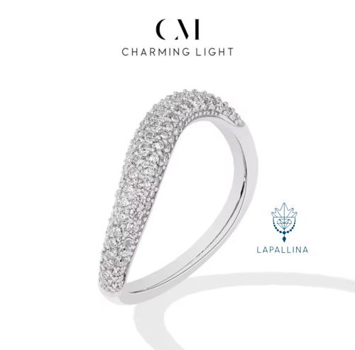 خاتم Charming كلاسيكي مرصع بألماسات المويسانيتي