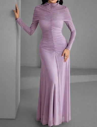 فستان لافندر الأنوثة الفاخرة | فستان سهرة طويل أني...