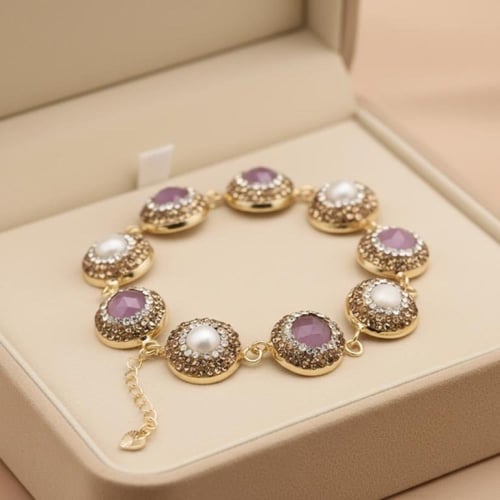 مجموعة من أساور اللؤلؤ الطبيعي / GB1066