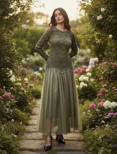 فستان “Patch Elegance” كوكتيل بتصميم عصري