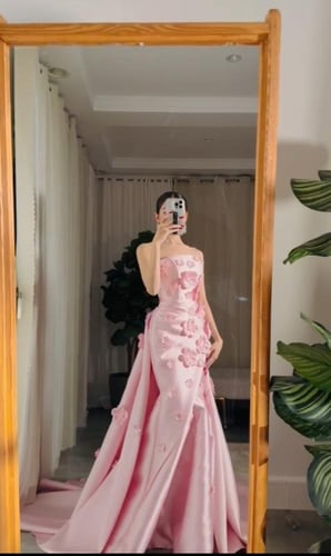 فستان وردي 0028