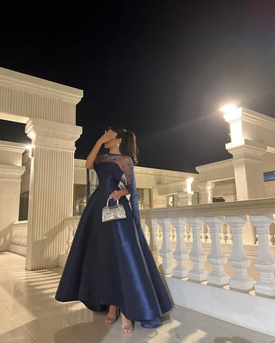 فستان كحلي انيق 0032